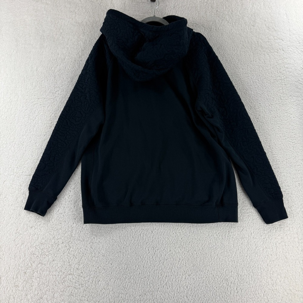 Nike Quilted Rally Hoodie Sweater Womens Size XL Black Pullover Long Sleeve Knit - Picture 9 of 16
